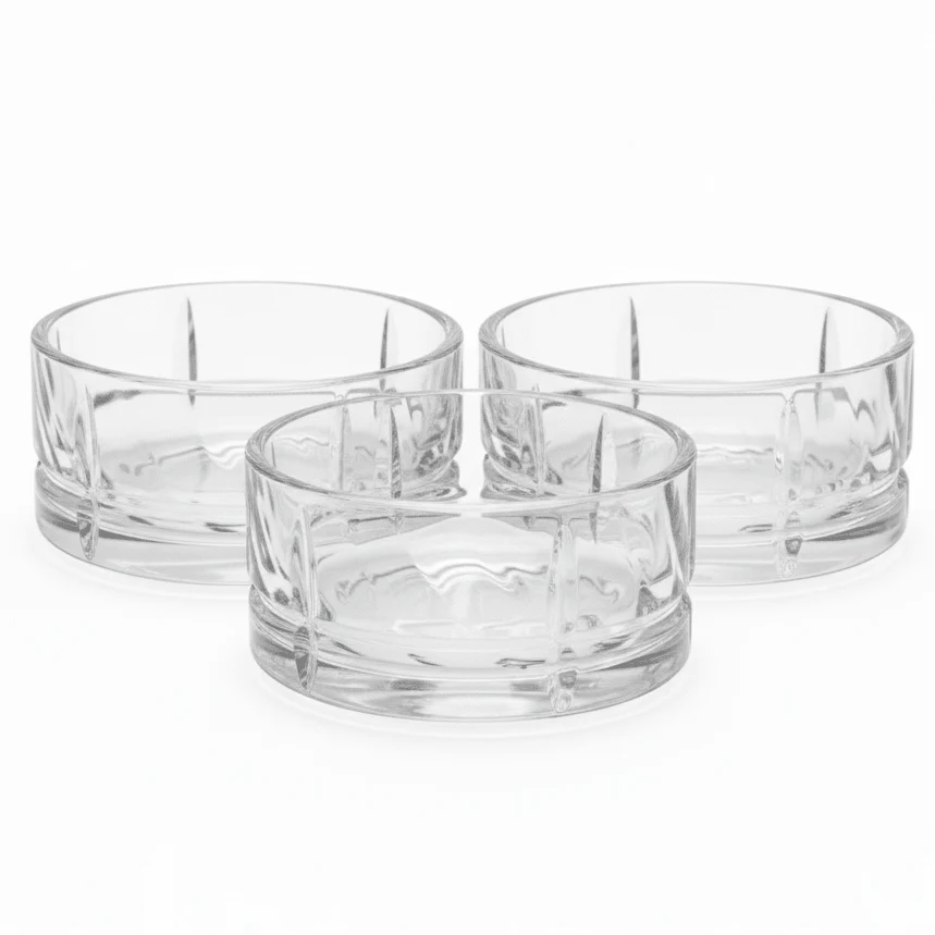 Germax Small Size 100ml Glass Ice Cream Dessert Bowls – Perfect for Kids Portions & Serving – Set of 3