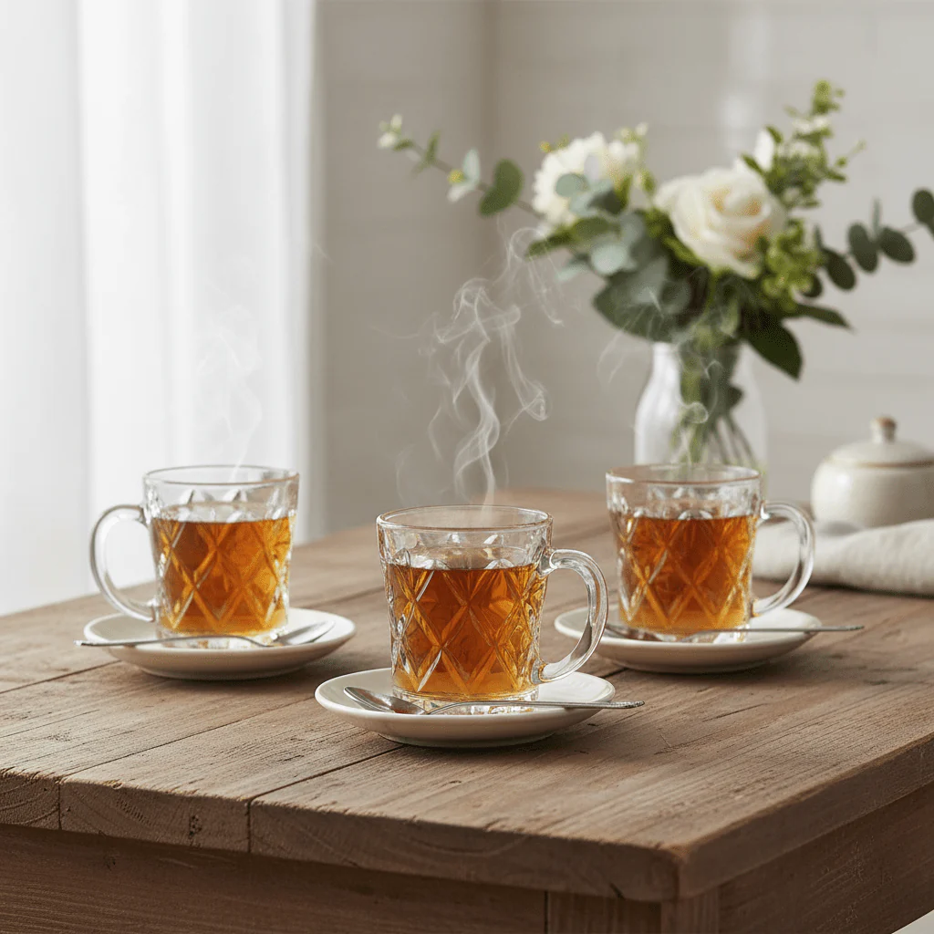 Germax Stylish Glass Mug Set of Three Pieces with 100 ml - Image 2