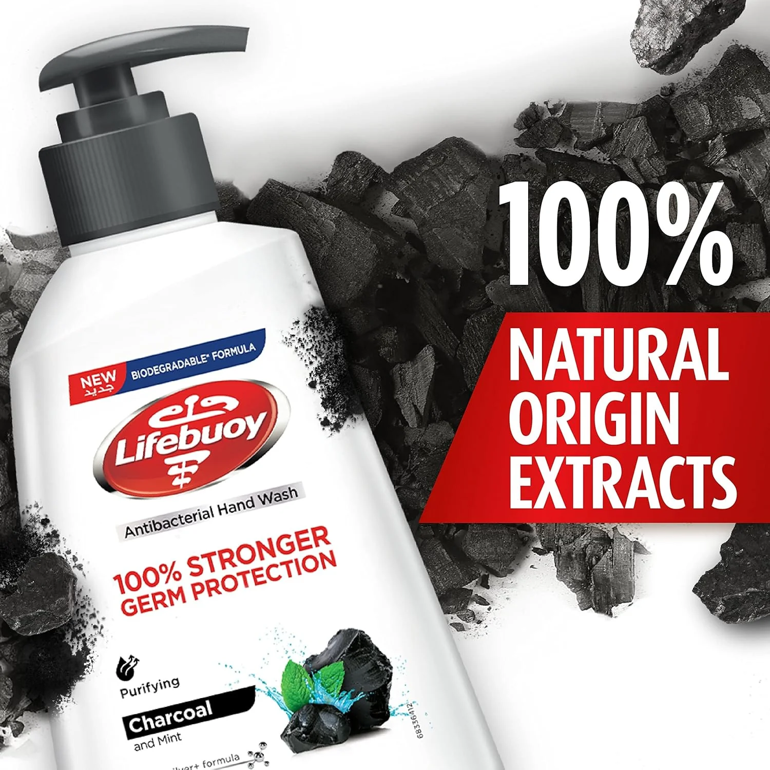 Lifebuoy Anti Bacterial Charcoal & Mint Hand Wash, 200 ML - Image 2