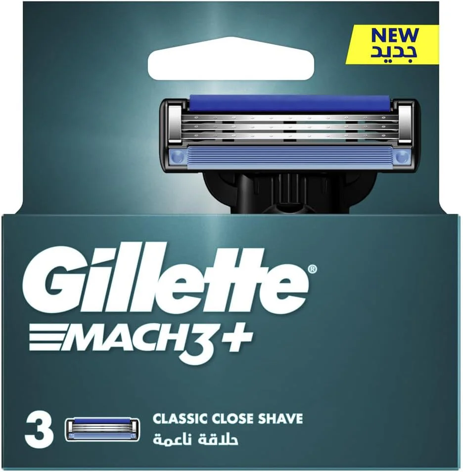Gillette Mach3+ Men's Refillable Razor: 3 Blade Refills