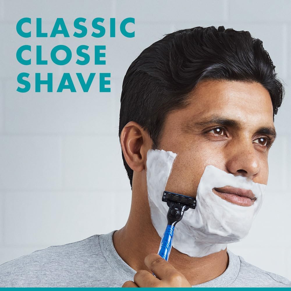 Gillette Mach3+ Men's Refillable Razor: 3 Blade Refills - Image 6