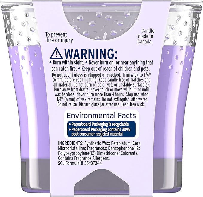 Glade Tranquil Lavender & Aloe Scented Candle, Fragrance Infused With Essential Oils, 3.4Oz - Image 4