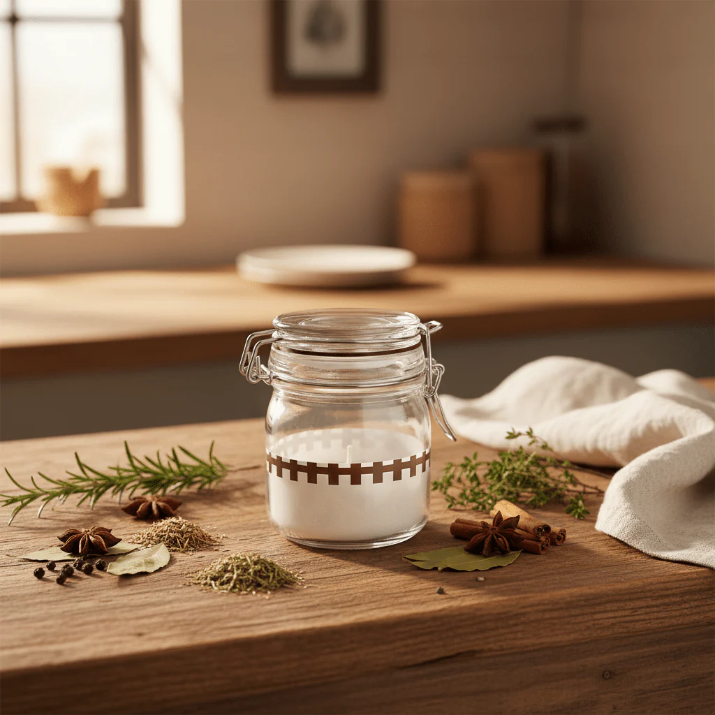 Glass Storage Jar with Clip Lid & Decorative Band – Airtight Borosilicate Glass Canister for Kitchen, Gifting & Home Organisation | 200ml / 250ml | - Image 3