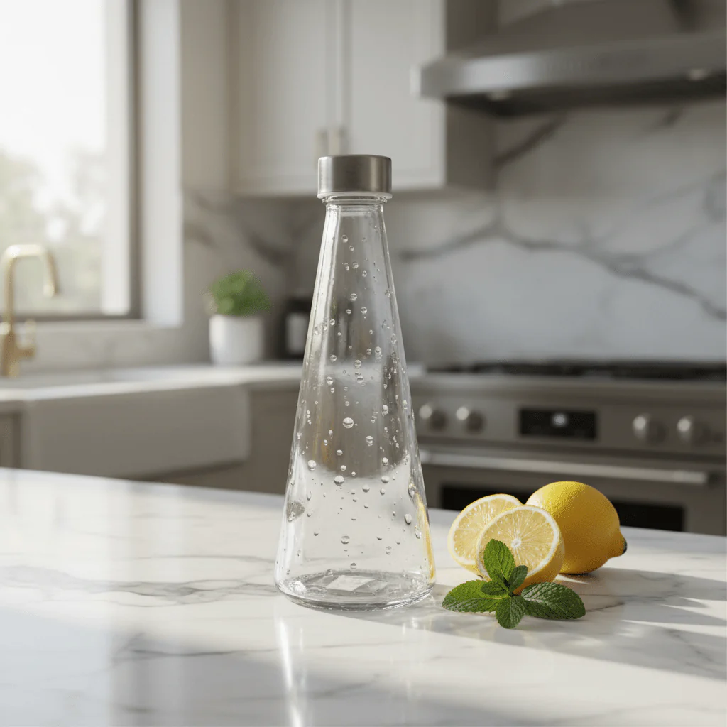 Glass Water Bottle with Lid | Bubble Texture Design | Premium Hydration Bottle for Home, Office & Gifting 500ml - Image 3