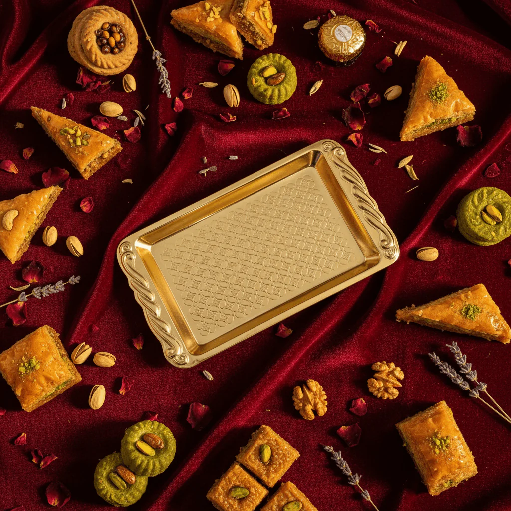 Gold Embossed Rectangle Serving Tray | 20×12.5cm - Image 4