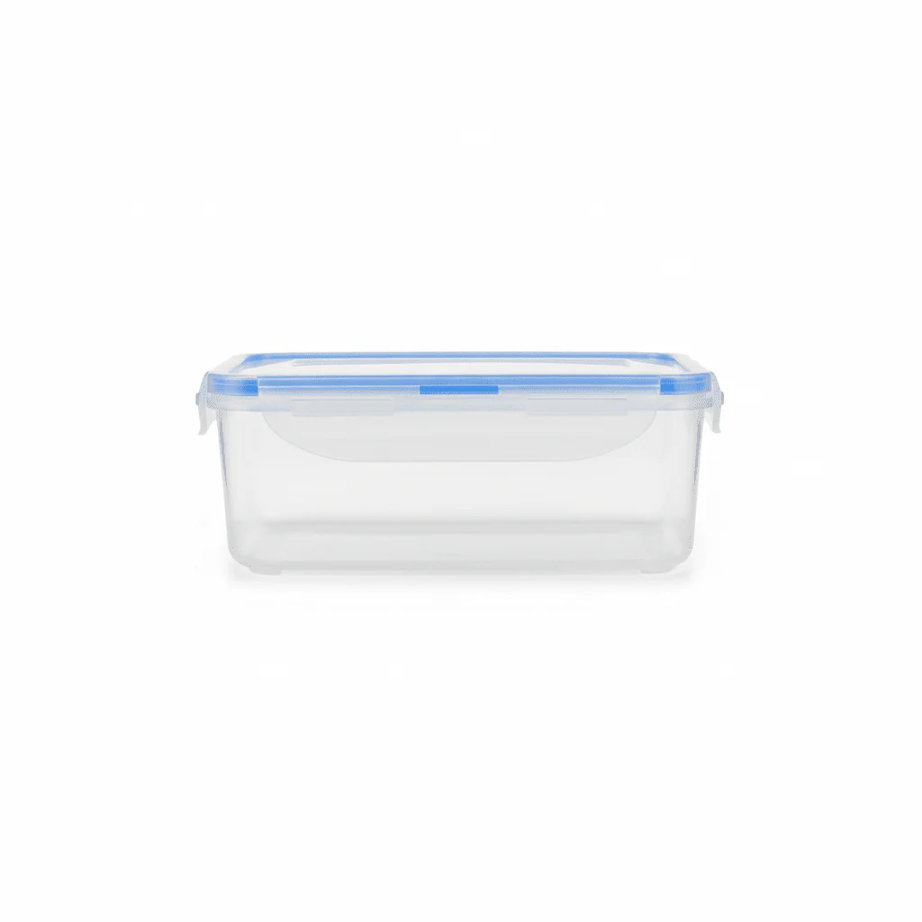 Golden Lock Plastic Rect Food container 1100ml-Blue&Transparent
