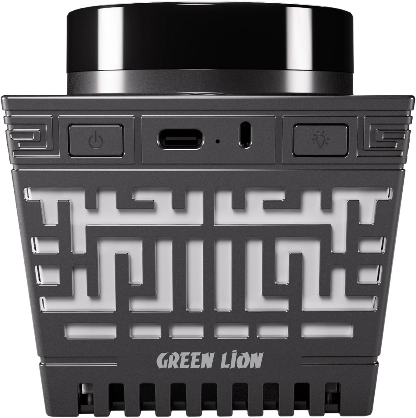 Green Lion Moon Bakhour Quran Speaker, RGB Lights,Remote & App Control,Aromatherapy,Azan Time Setting,Timed Power Off,Quran Learning,5H Play Time,18 Times Incense Diffusing,Car/Home/Office - Black - Image 4