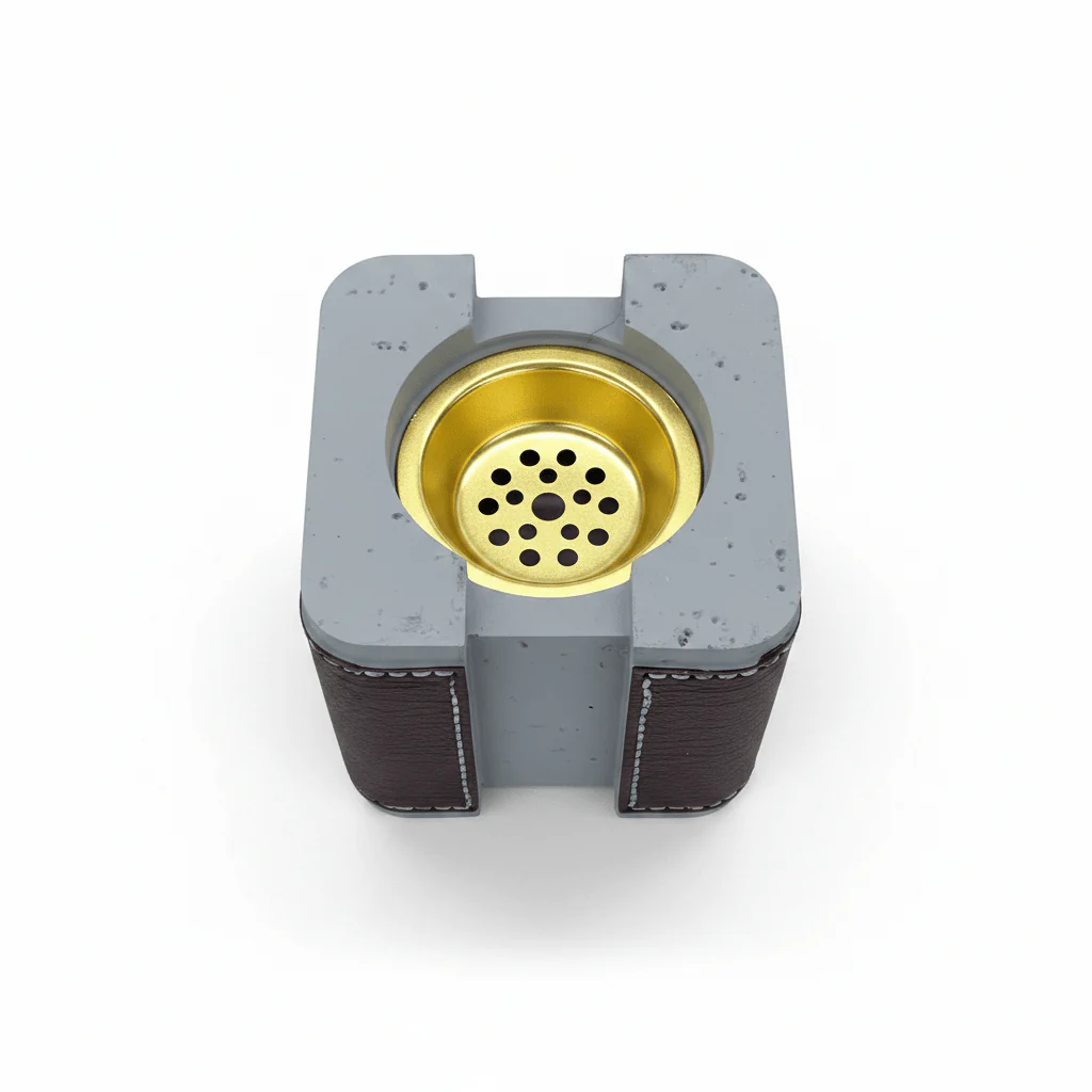 Grey & Brown Chalk Incense Burner |  10×10 cm - Image 3
