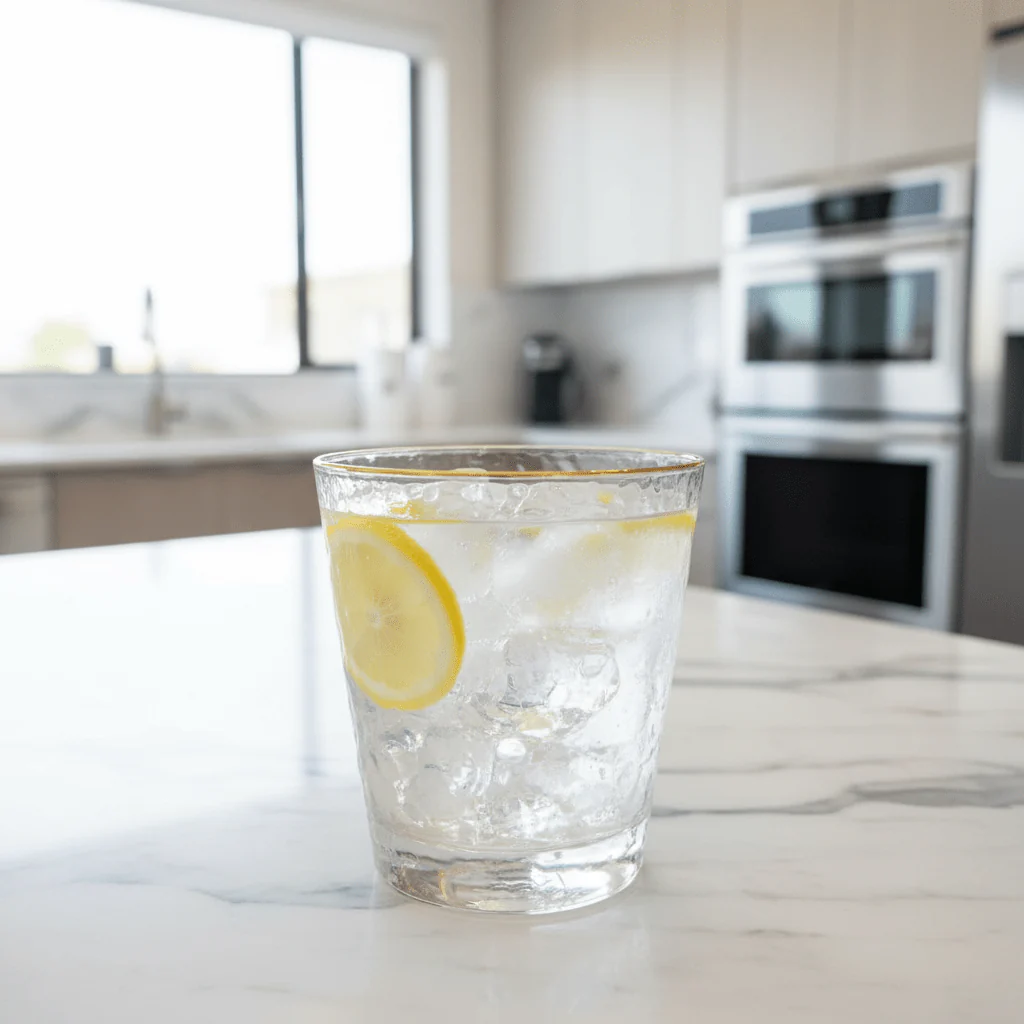 Hammered Clear Glass Tumbler with Gold Rim – 250ml - Image 3