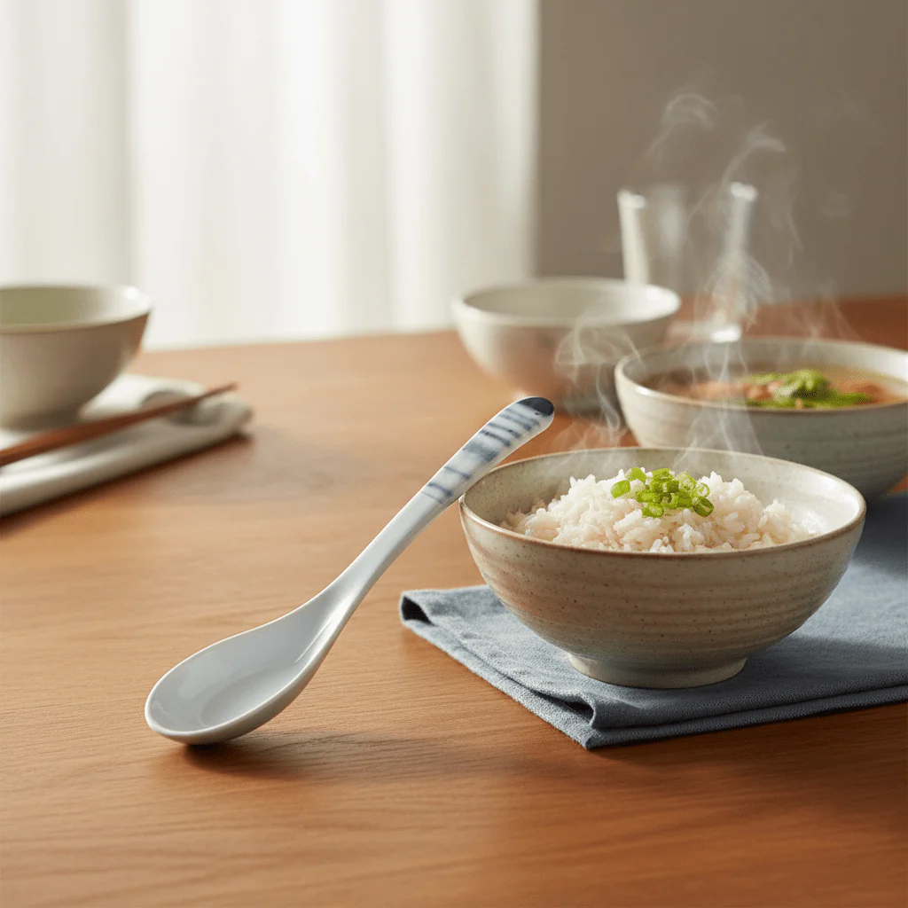 Harmony Blue Pattern Serving Spoon Lightweight and Durable Melamine Utensil for Serving Food – 7.9 Inch - Image 2