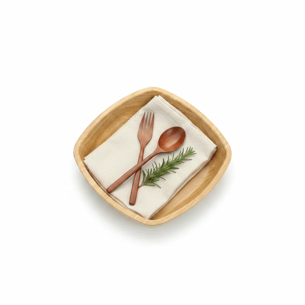 Harmony Elegant Wood Grain Square Melamine Serving Plate Premium Quality Dining 25×25 cm - Image 3