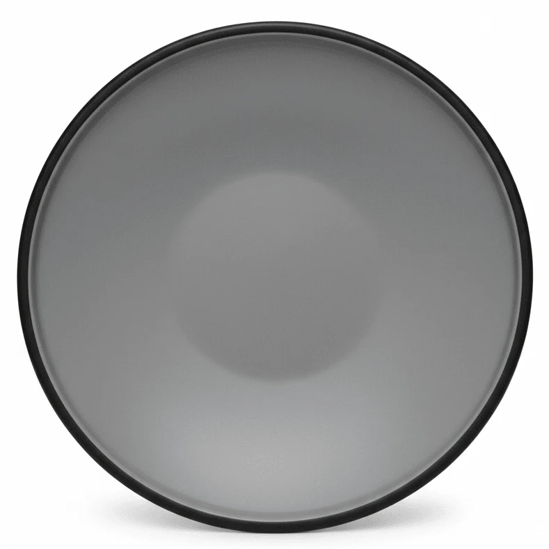 Harmony Gray Deep Round Melamine Plate Versatile Serving Dish for Pasta, Curry and Main Meals – 10 Inch