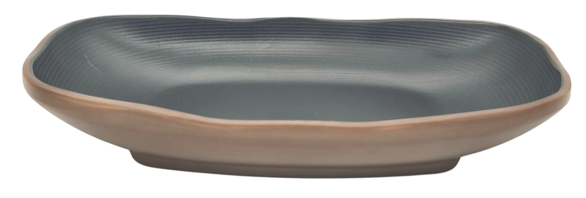 HARMONY Melamine Oval Plate 18cm*10cm*2cm, Brown/Black