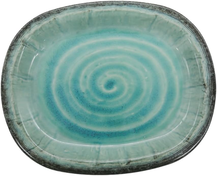 Harmony Melamine Oval Plate-30cmX24cm-Green