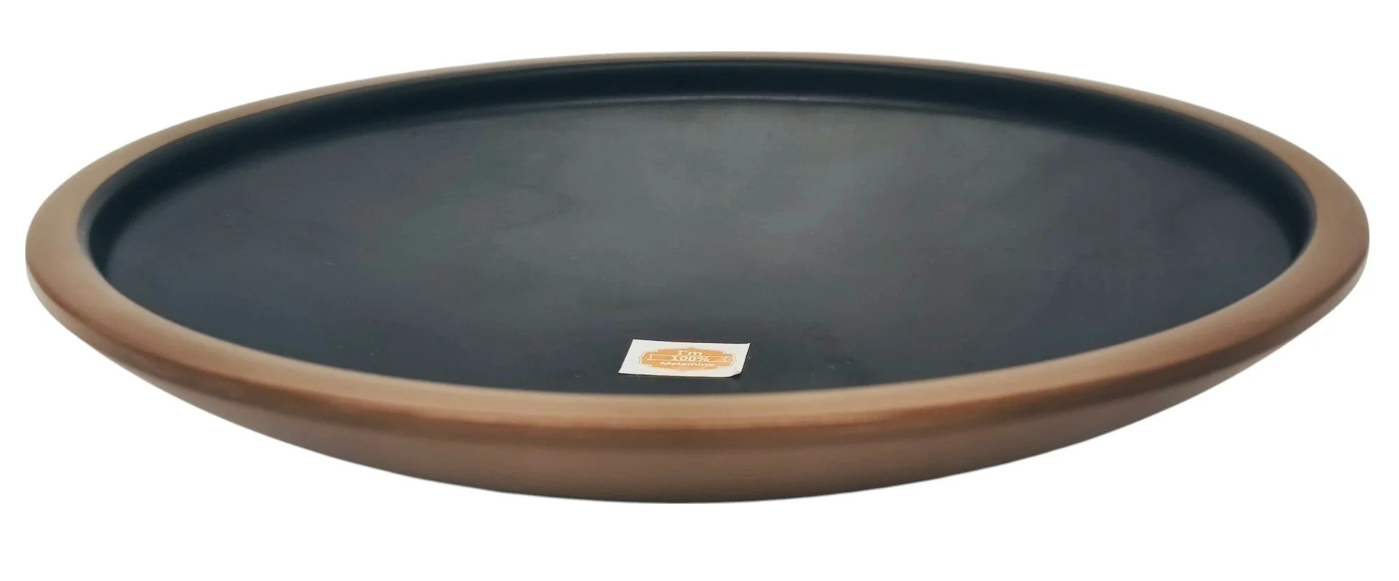 HARMONY Melamine Round Deep Plate 20cm*4cm, Brown/Black
