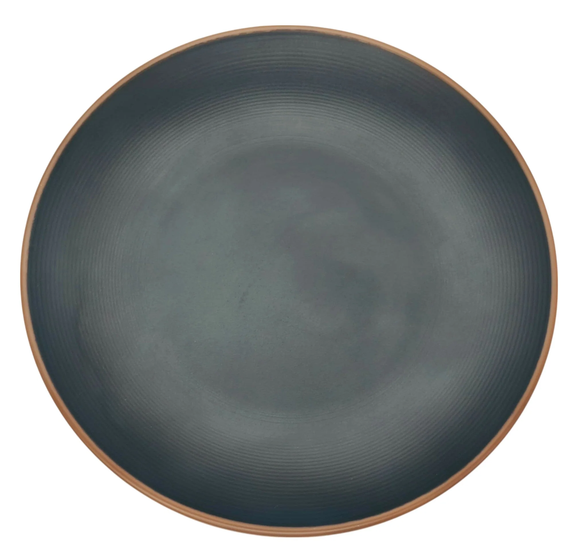 HARMONY Melamine Round Dessert Plate 20cm*3cm, Brown/Black - Image 2