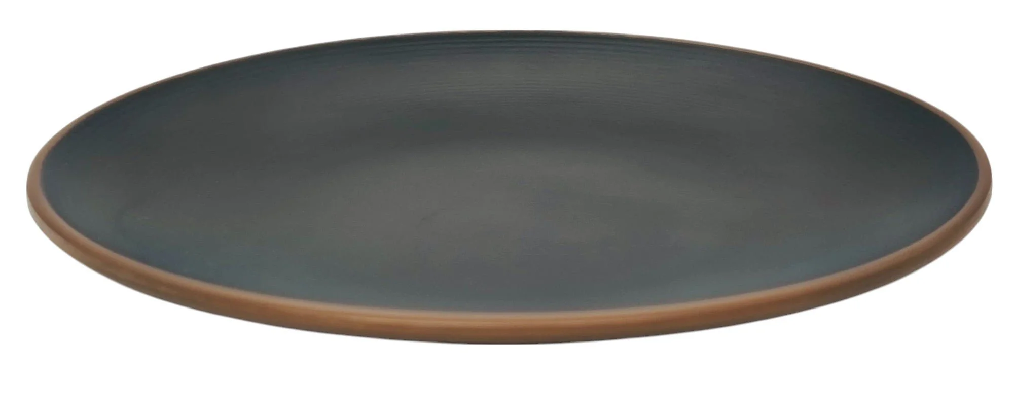 HARMONY Melamine Round Dessert Plate 20cm*3cm, Brown/Black - Image 3