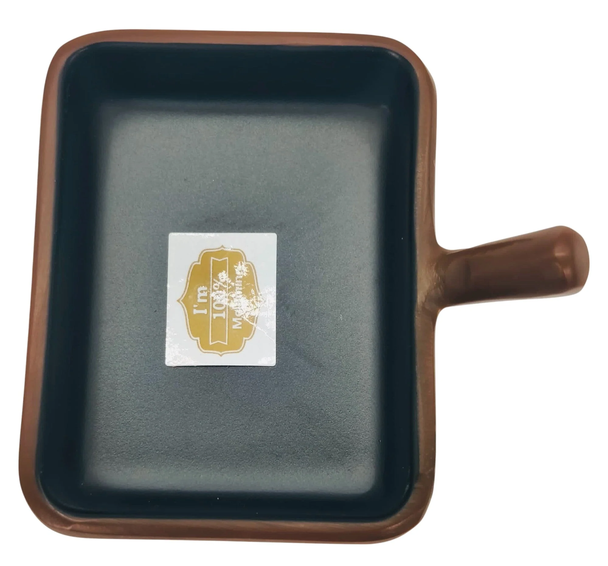 HARMONY Melamine Sauce Dish with Handle 7cm*6cm*2cm, Brown/Black - Image 3
