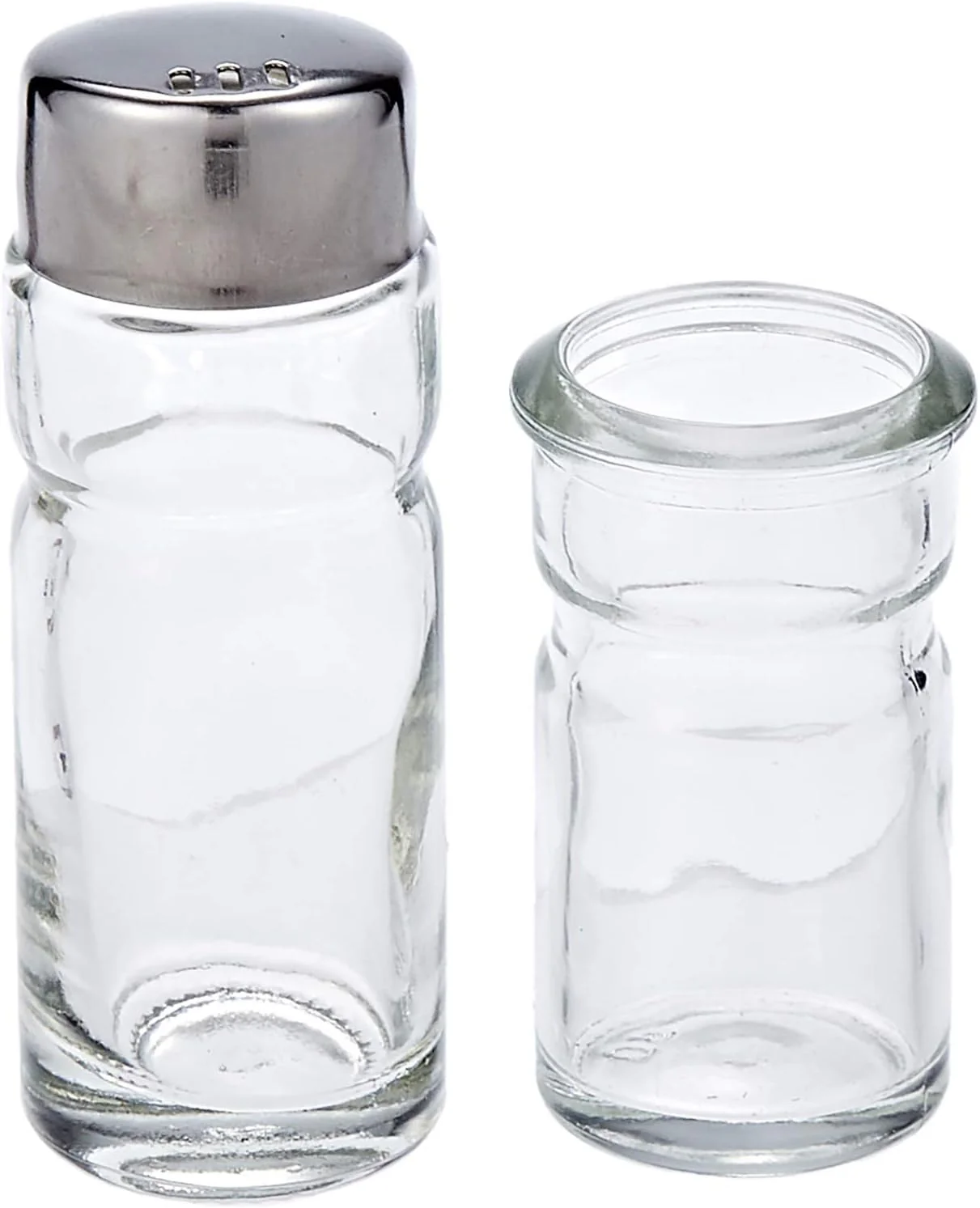 Harmony Salt, Pepper & Toothpick Holder Set with Metal Stand – 3-Piece, Clear - Image 2
