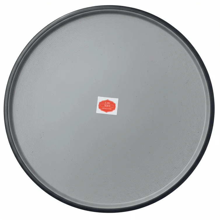 Harmony Small Gray Deep Plate Durable and Lightweight Melamine Dish for Daily Use – 7.8 Inch