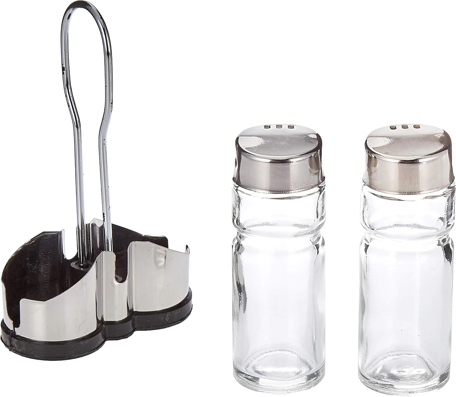 Harmony Table Top 2-Piece Salt & Pepper Set with Metal Rack - Image 2