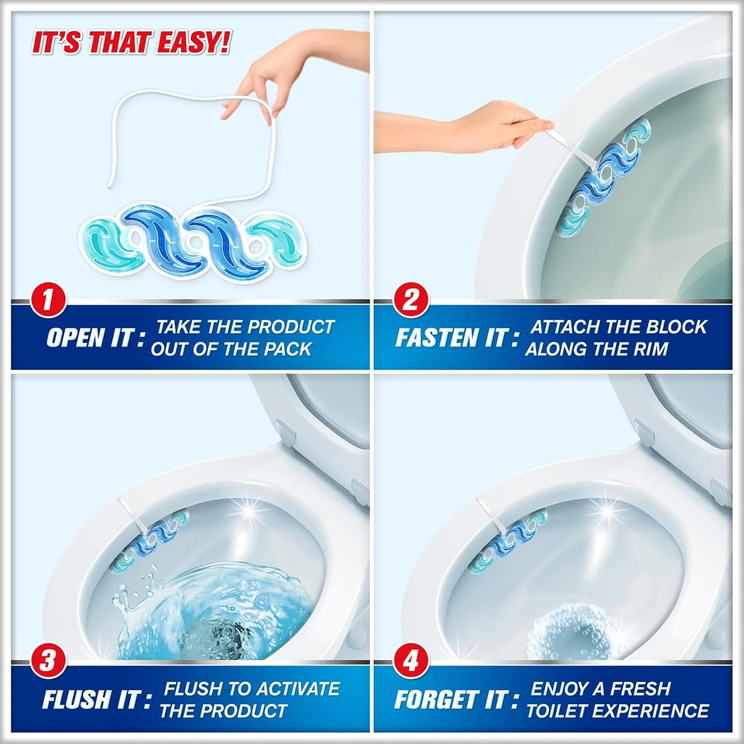 Harpic Marine Splash Toilet Blocks Multicolour 35grams - Image 3