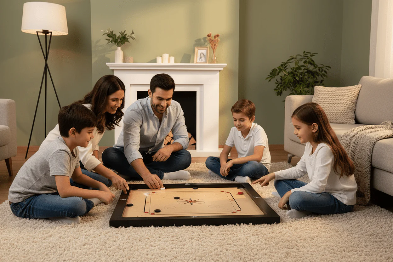 Himco Wooden Carrom Board 30x30 inch – Large Size Smooth Playing Surface - Image 3