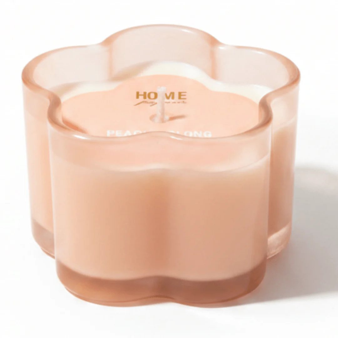Home Fragrance Peach Oolong Relaxing Aroma Candle for Home Décor and Wellness – 8 × 6 cm
