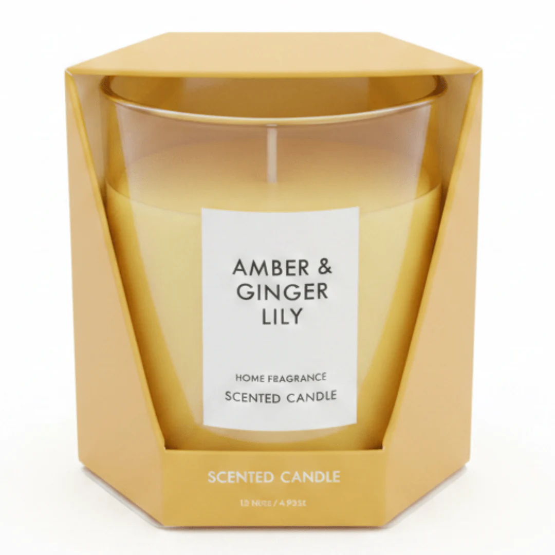 Home Fragrance Scented Candle in Glass Cup | Luxury Aromatherapy Candle | 8×7cm | Amber & Ginger Lily / Pear & Freesia / Clean Cotton / Maple Leaf & Apple