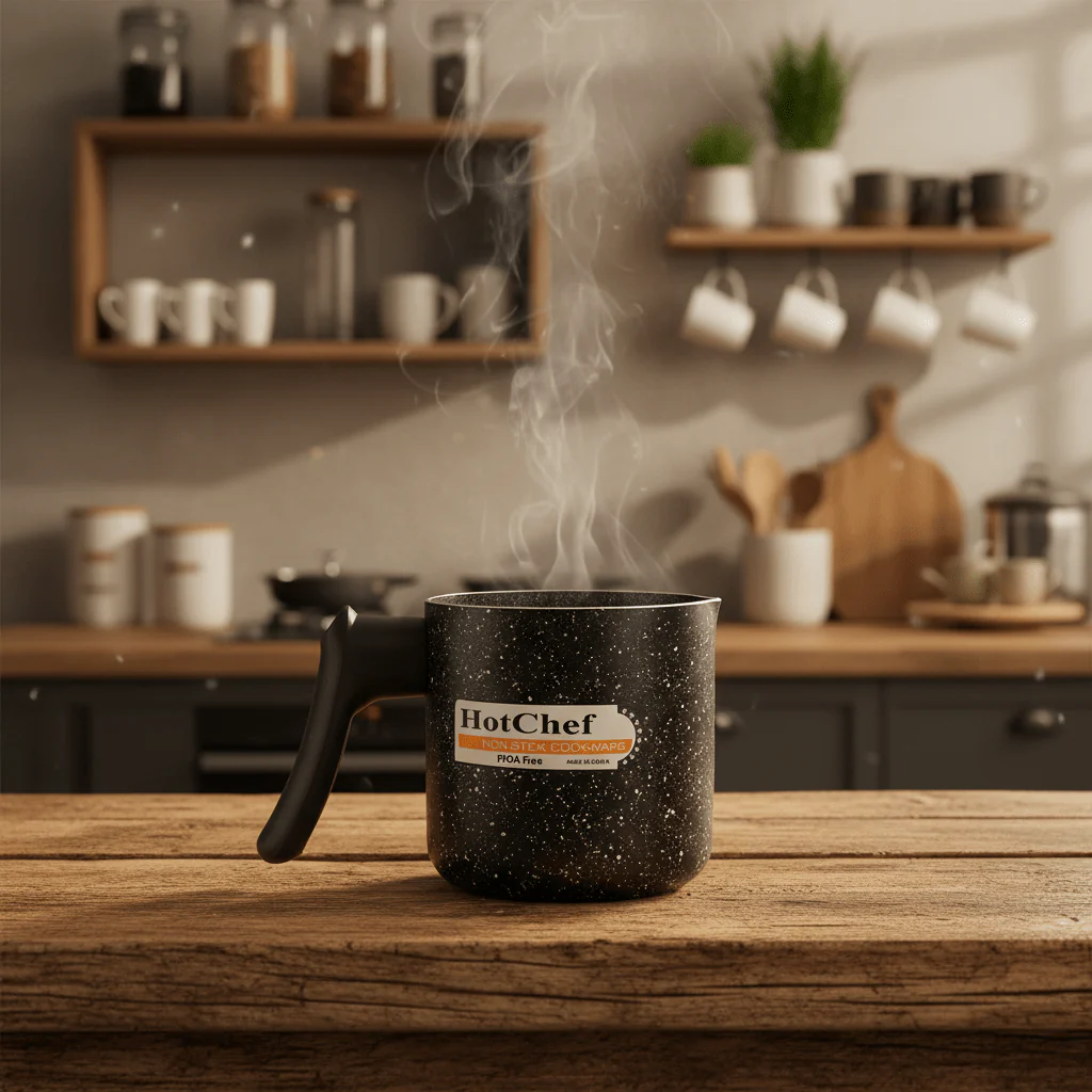 HotChef Black Non-Stick Coated Coffee Warmer — 12cm - Image 2