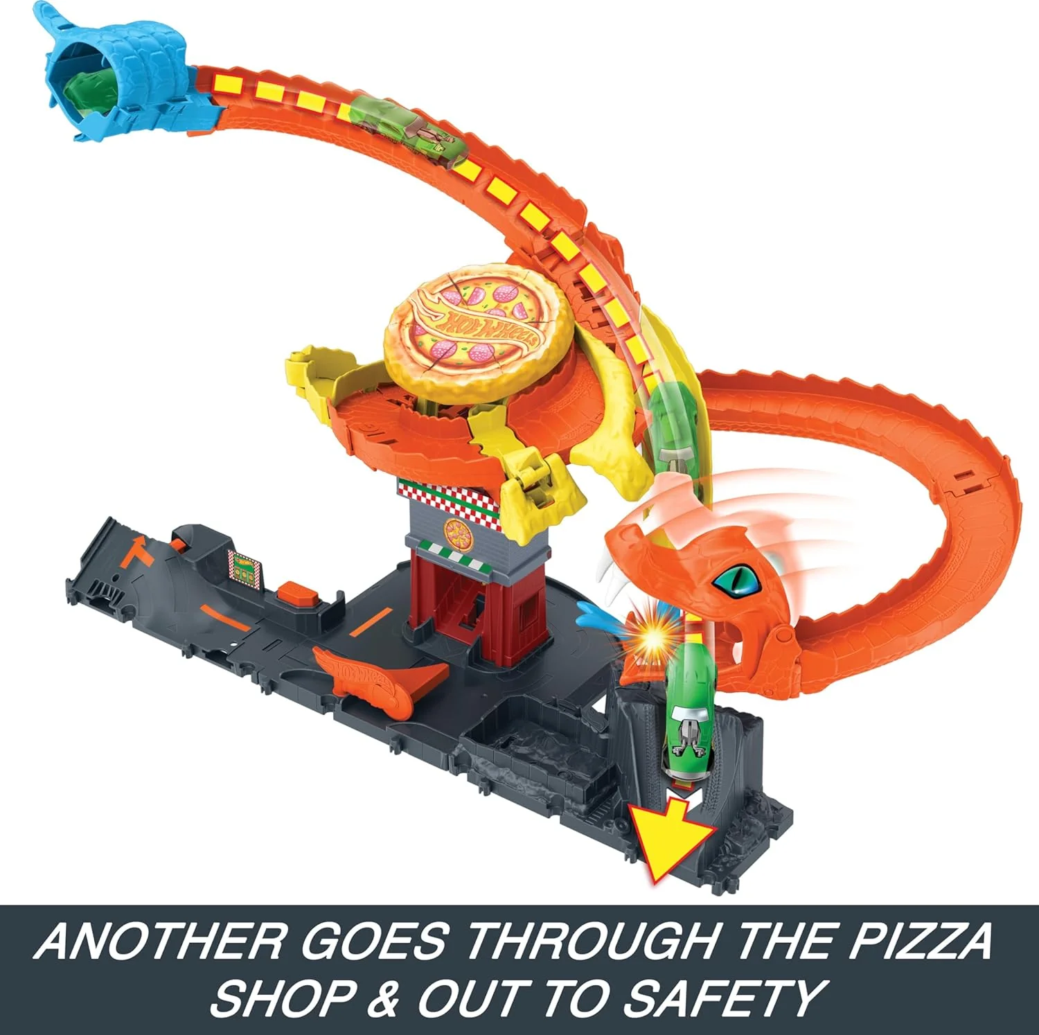 Hot Wheels Rex, Pizza Slam Cobra Attack, Connect-Expand-Create, HTN81 - Image 4