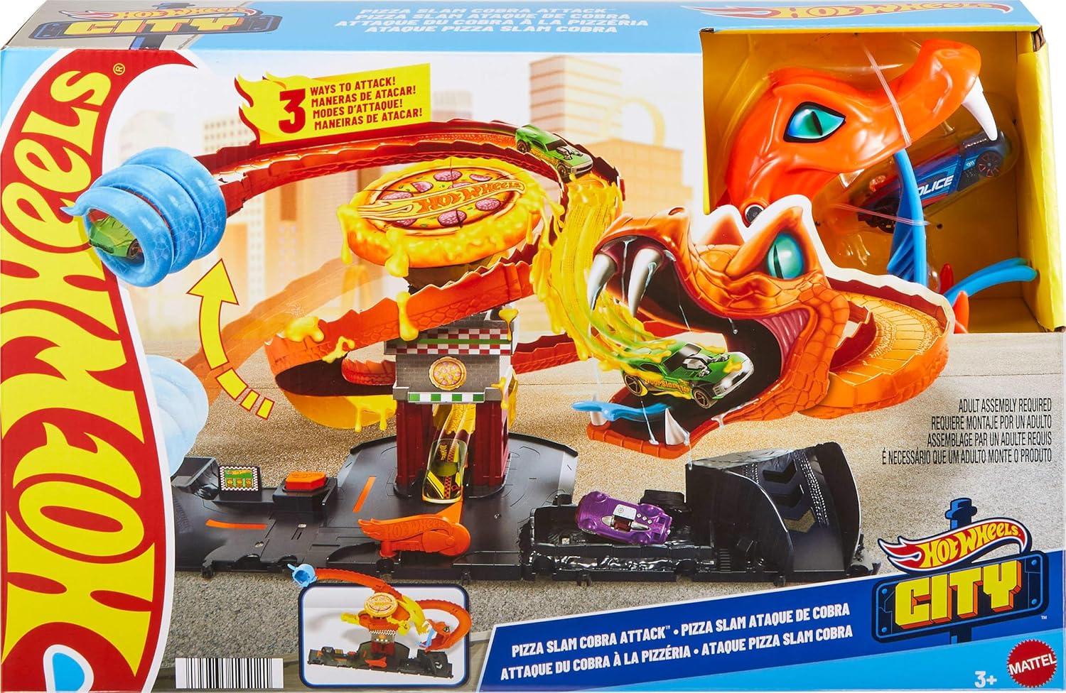 Hot Wheels Rex, Pizza Slam Cobra Attack, Connect-Expand-Create, HTN81 - Image 6