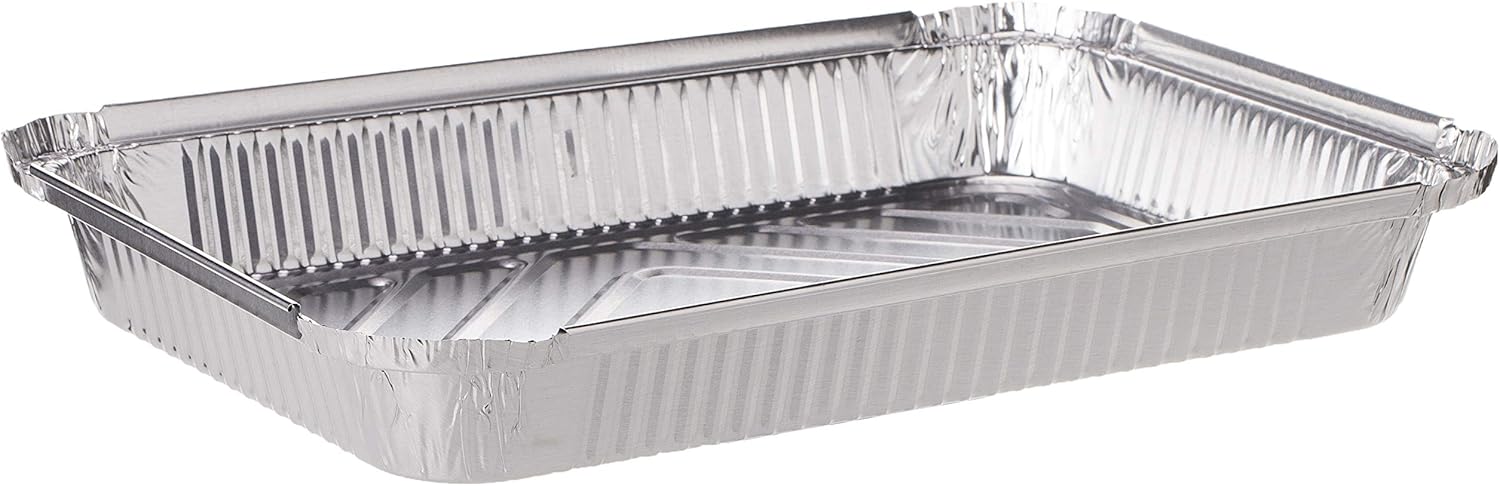 Hotpack 10pcs Rectangular Aluminium Containers with Lid 1900cc - Image 2