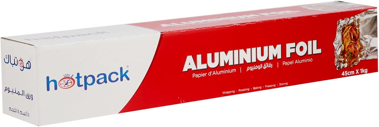 Hotpack Aluminium Foil 450mm Width, 1000g Gross Weight, Cooking-Storing-Wrapping