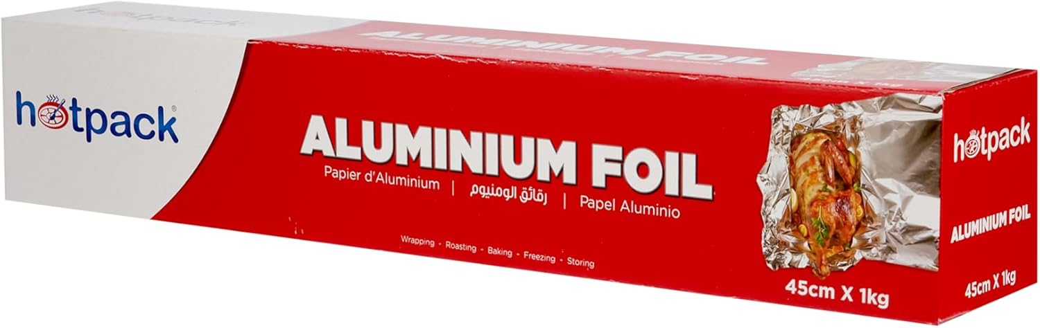 Hotpack Aluminium Foil 450mm Width, 1000g Gross Weight, Cooking-Storing-Wrapping - Image 2