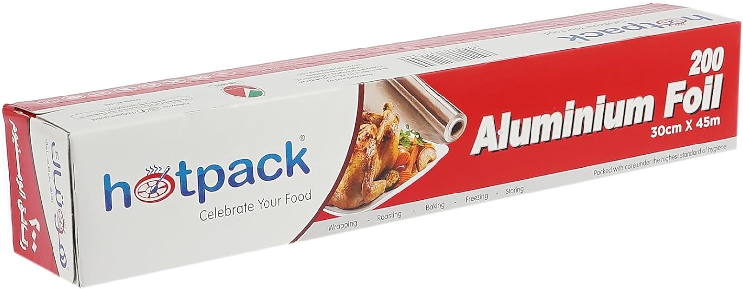 Hotpack Aluminium Foil 45m*30cm, Cooking-Storing-Wrapping - Image 2