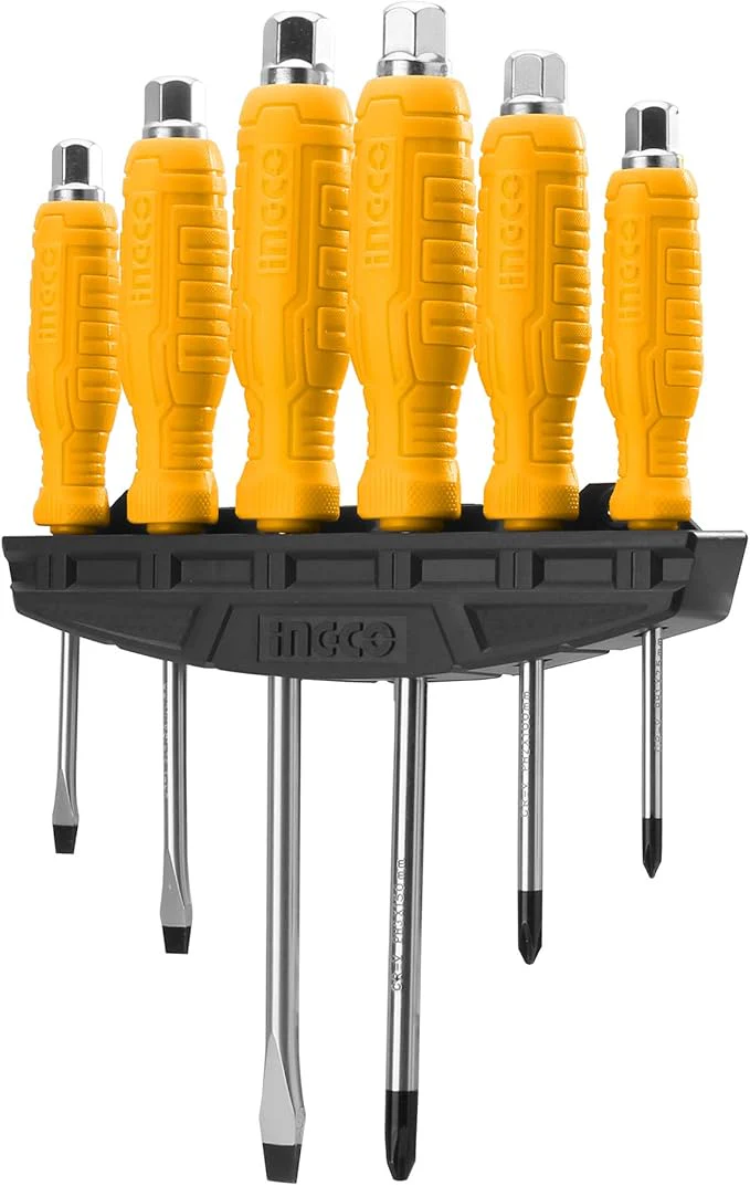 INGCO 6pcs Go-Through Screwdriver Set