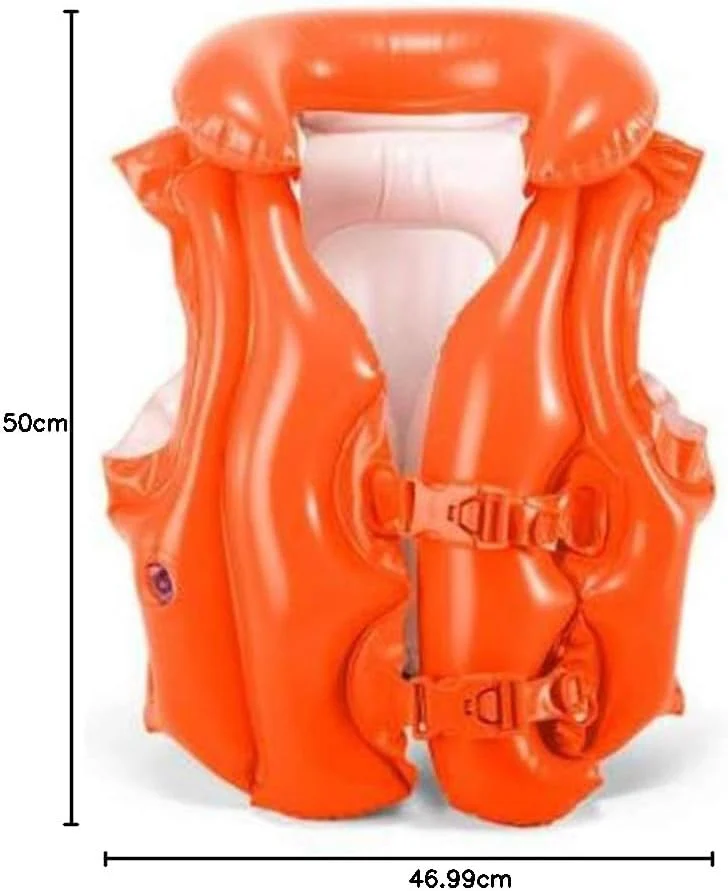 Intex Deluxe Swimming Pool Vest-58671-(50X47CM)Ages 3+6-Orange - Image 4