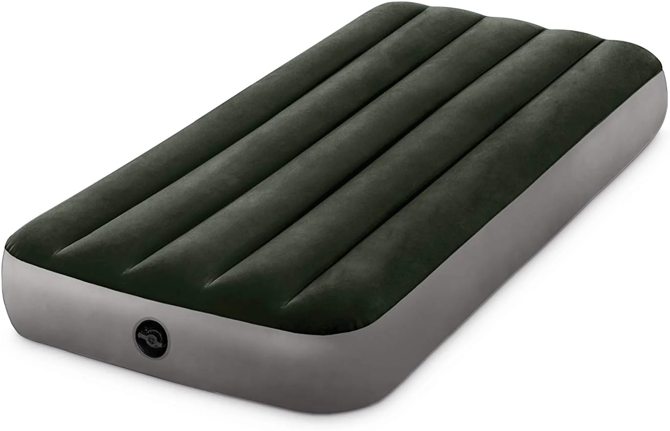 Intex Junior Twin Dura-Beam Prestige Downy Airbed 64106 – Lightweight Inflatable Bed 76x191x25 cm