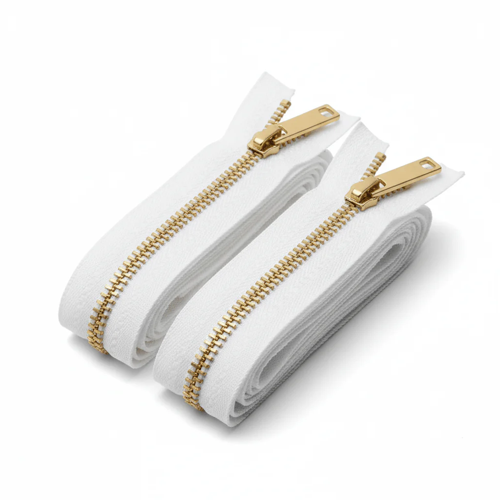 Italo Man Zip White – Jeans Replacement Zipper 18cm | 2 Pcs Set