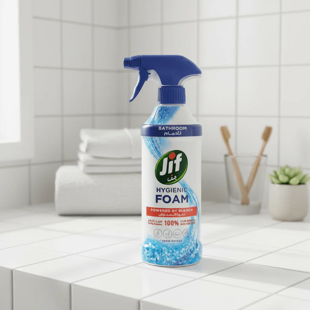 Jif Hygienic Foam Bathroom Cleaner – Snow Breeze-450ml - Image 2