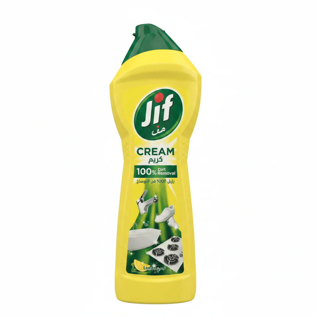 Jif Multipurpose Cream Cleaner, Lemon, 100% Dirt Removal-750ml