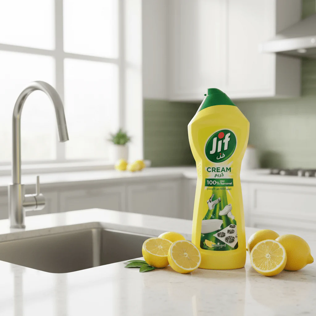 Jif Multipurpose Cream Cleaner, Lemon, 100% Dirt Removal-750ml - Image 2