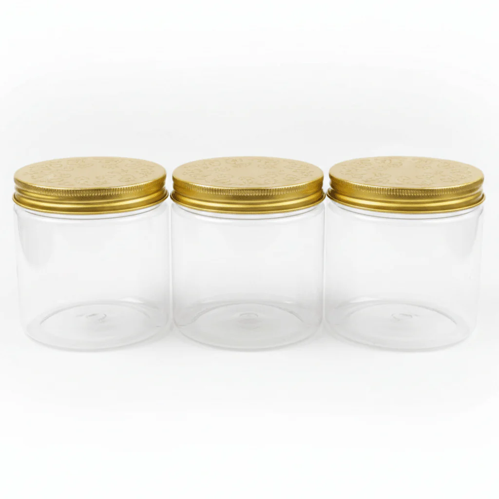 Jiham  3PCS Plastic Storage Jar 500ml - 8.5×8.5cm