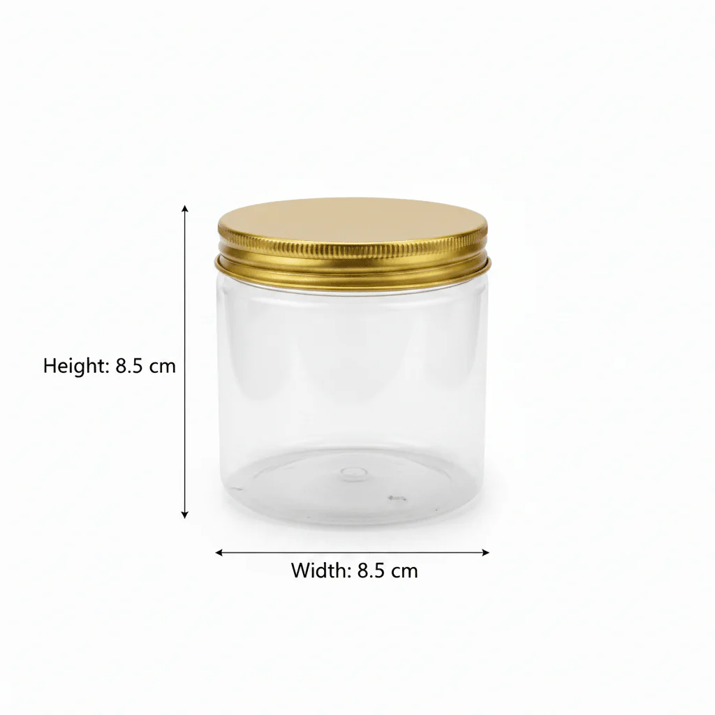 Jiham  3PCS Plastic Storage Jar 500ml - 8.5×8.5cm - Image 3