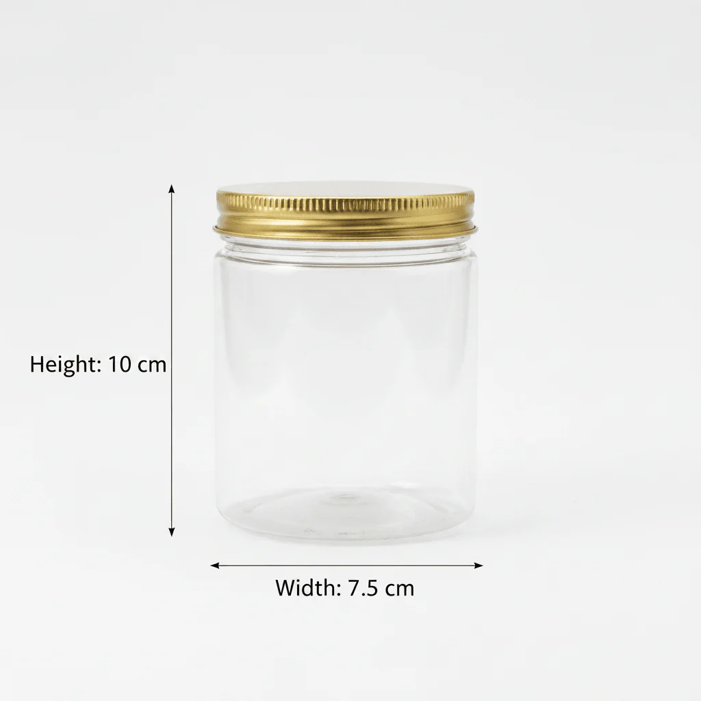 Jiham 4PCS Plastic Storage Jar 350ml – 7.5×10 cm - Image 3