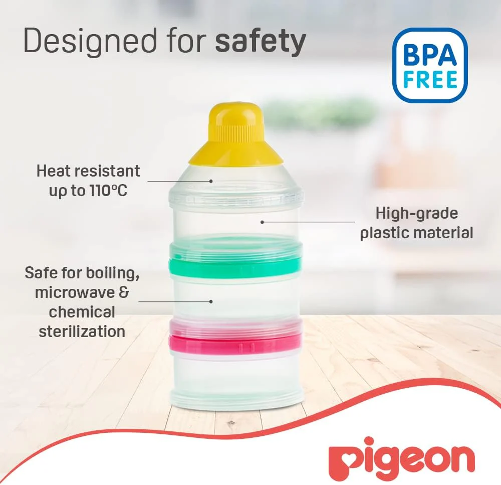 Pigeon Milk Powder Container, 3 Compartments, Lightweight, Bpa Free - Image 4