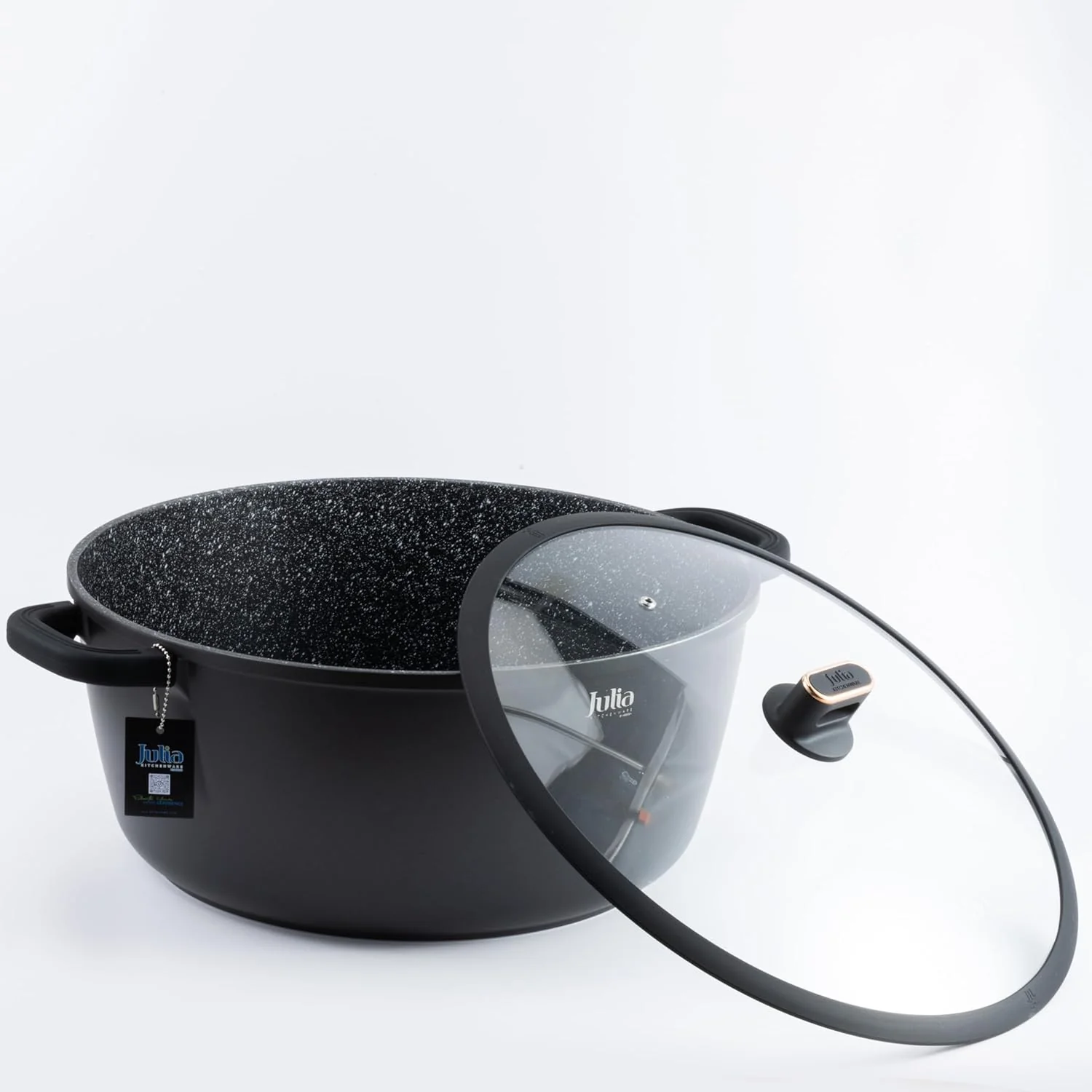 Julia Elite-Pro Plus Casserole With Lid 40cm-Black - Image 2