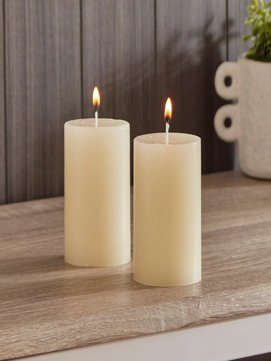 King Wain 2pcs Aromatic Pillar Candle 5cm*15cm, Jasmine with Pure Natural Extracts - Image 2