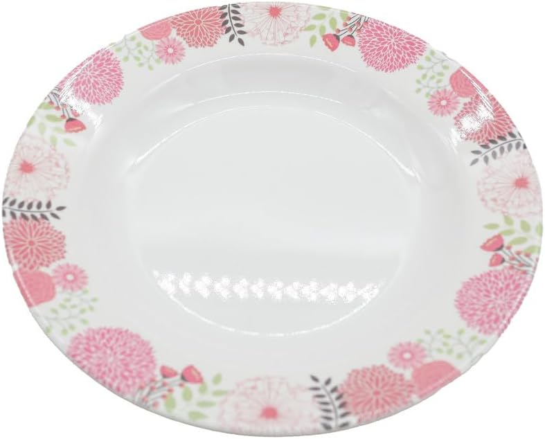 Kitchenmark Melamine Round Soup Plate-28CM-Pink&White - Image 2